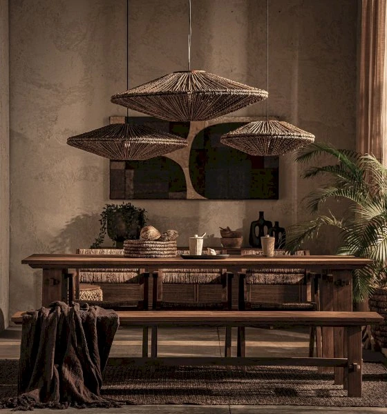 Cymbal Hanging Lamp Abaca